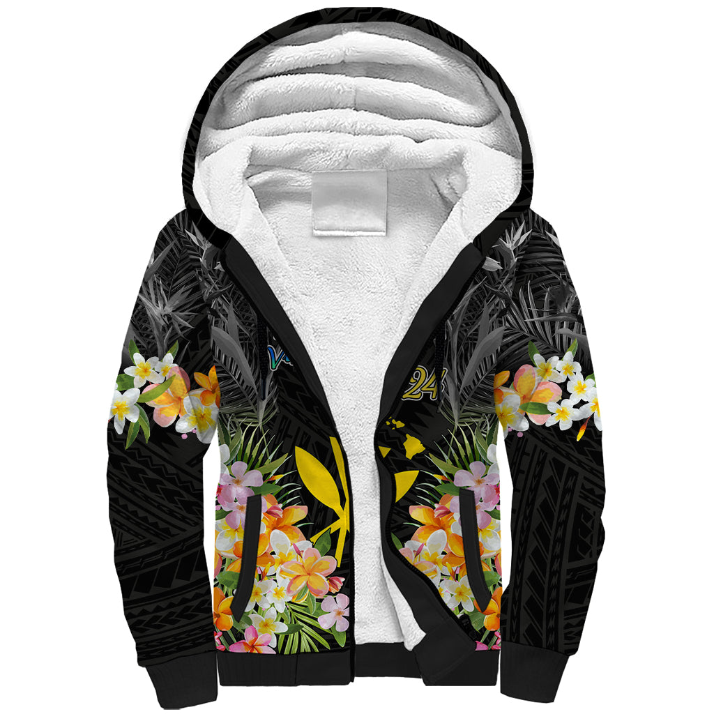 Pasifika Vibes Festival 2024 Sherpa Hoodie Kanaka Maoli With Hawaiian Islands LT9 Unisex Black - Polynesian Pride