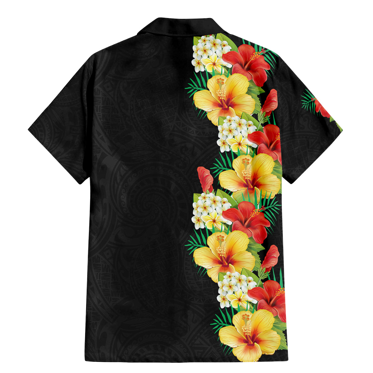 Hawaii Tropical Flowers Tribal Pattern Family Matching Mermaid Dress and Hawaiian Shirt No2 LT9 - Polynesian Pride