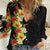 Hawaii Tropical Flowers Tribal Pattern Women Casual Shirt No2 LT9 Female Black - Polynesian Pride
