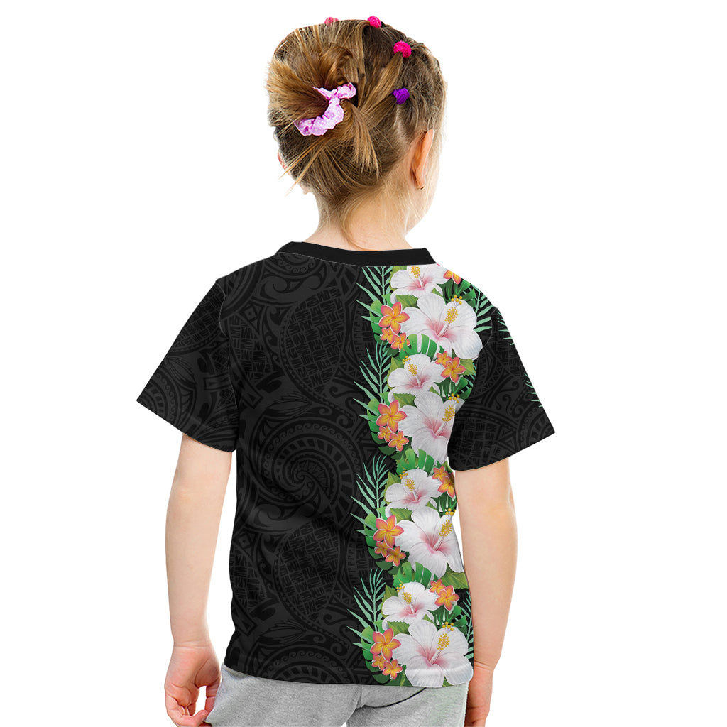 Hawaii Tropical Flowers Tribal Pattern Kid T Shirt No3 LT9 - Polynesian Pride