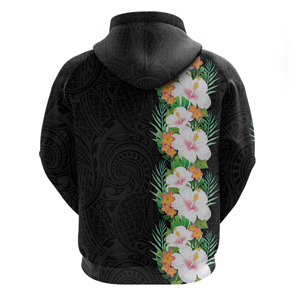 Hawaii Tropical Flowers Tribal Pattern Zip Hoodie No3 LT9 - Polynesian Pride