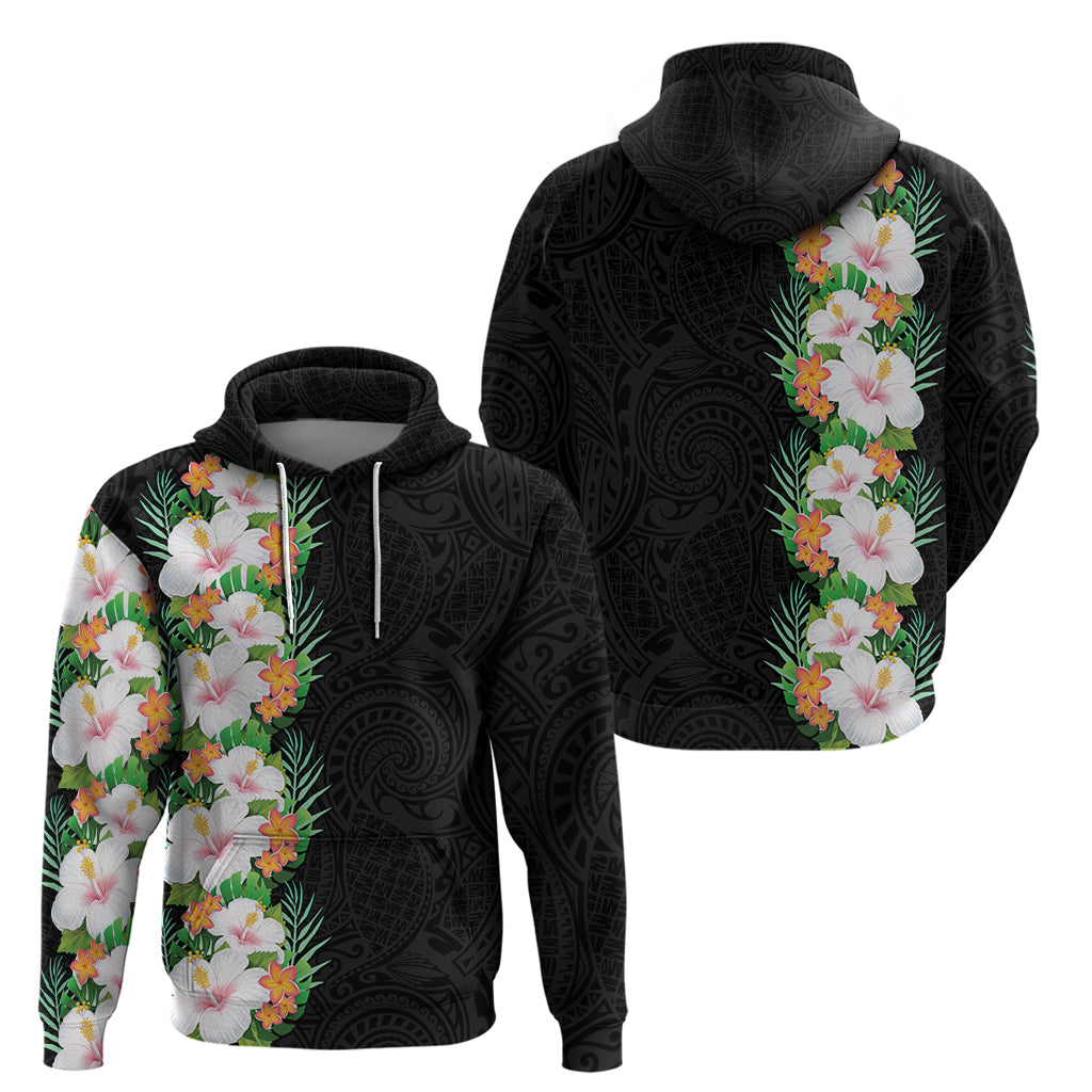 Hawaii Tropical Flowers Tribal Pattern Zip Hoodie No3 LT9 - Polynesian Pride