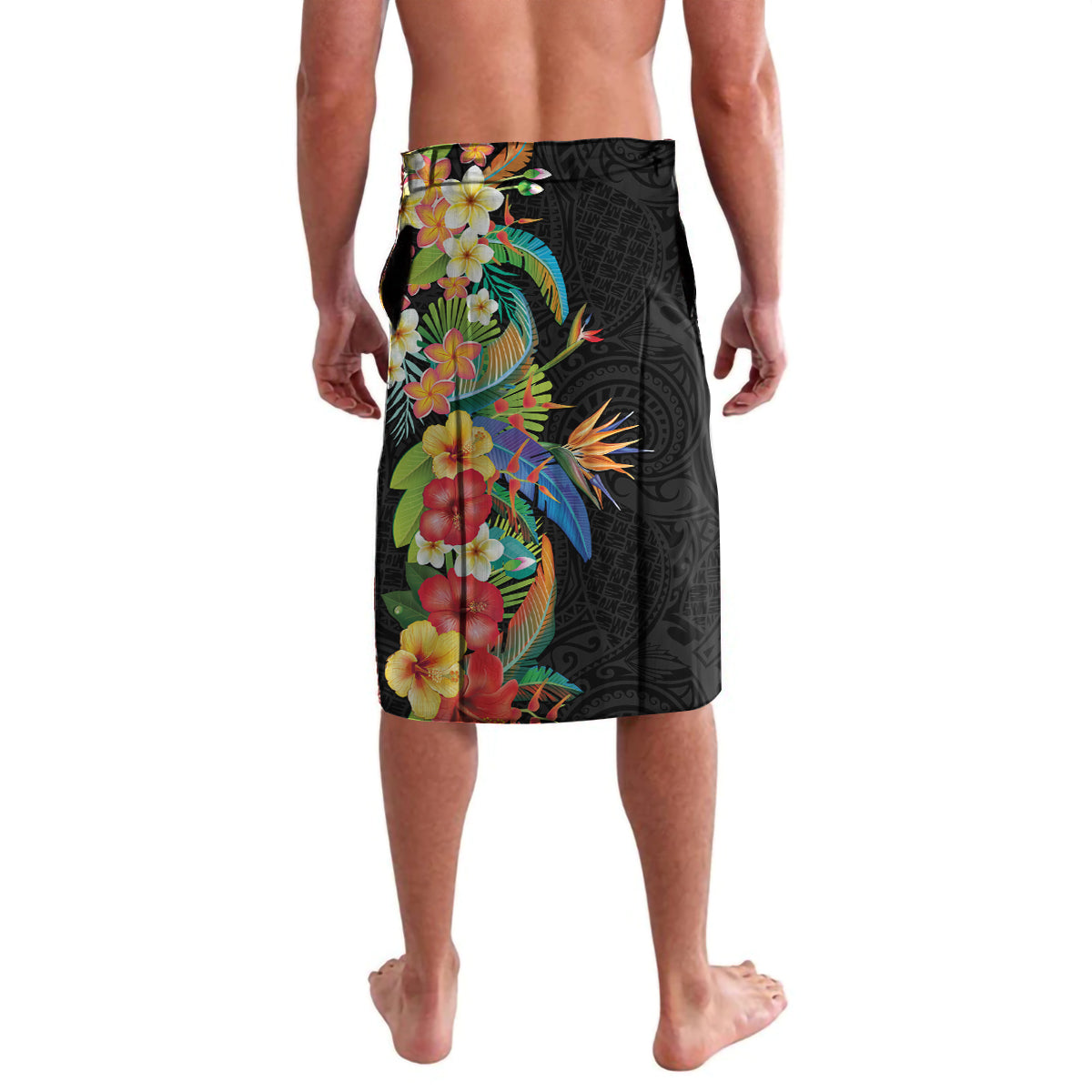 Hawaii Tropical Flowers Tribal Pattern Lavalava No5 LT9 - Polynesian Pride