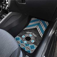 Personalised Aotearoa Niho Taniwha Motif Car Mats Blue Style
