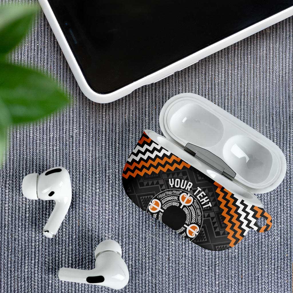 Personalised Aotearoa Niho Taniwha Motif AirPods Case Gold Style - Polynesian Pride