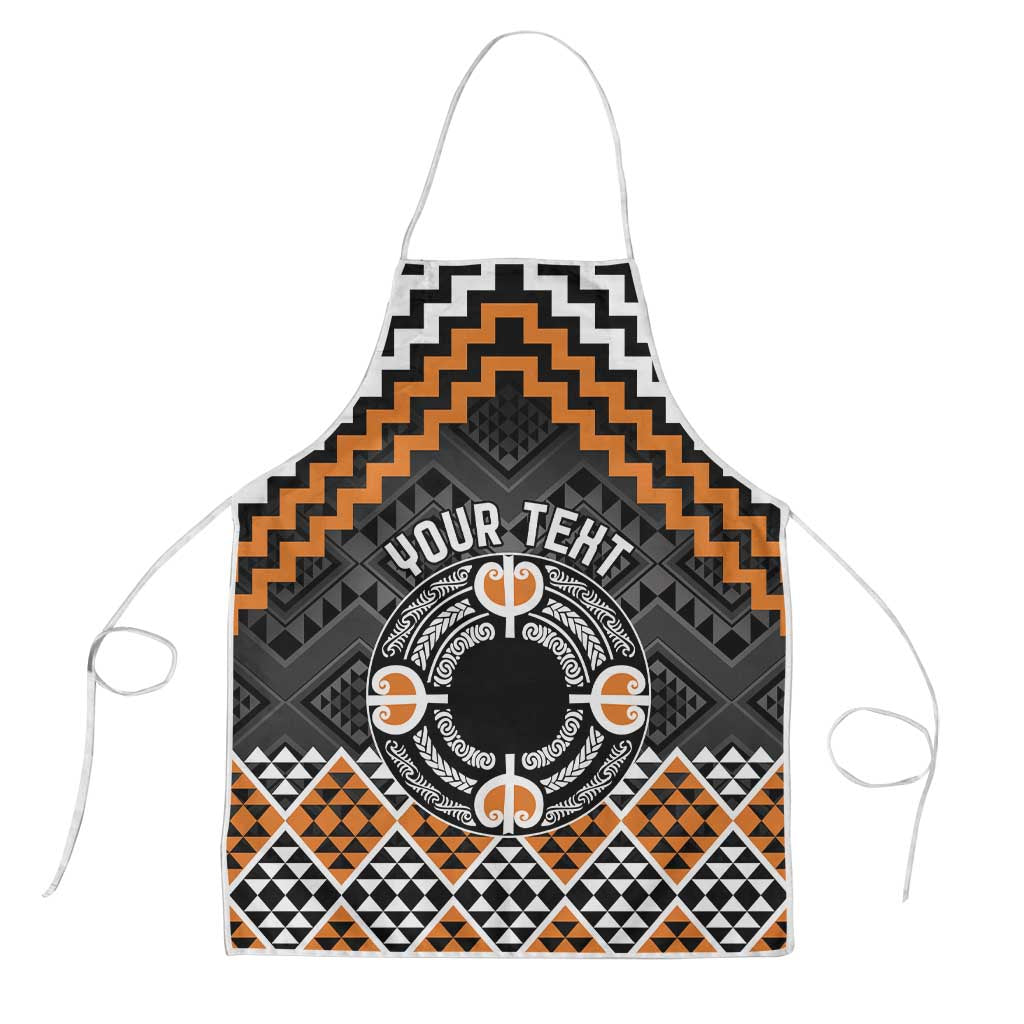 Personalised Aotearoa Niho Taniwha Motif Apron Gold Style LT9 Gold - Polynesian Pride