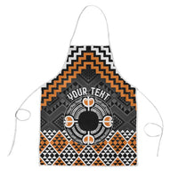 Personalised Aotearoa Niho Taniwha Motif Apron Gold Style LT9 Gold - Polynesian Pride