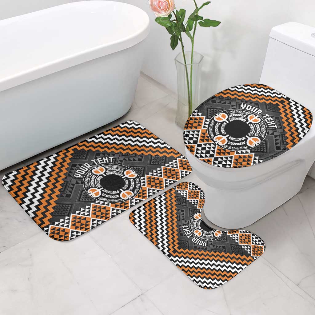 Personalised Aotearoa Niho Taniwha Motif Bathroom Set Gold Style - Polynesian Pride