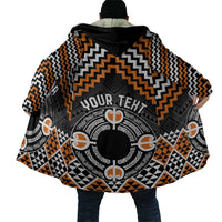 Personalised Aotearoa Niho Taniwha Motif Cloak Gold Style - Polynesian Pride