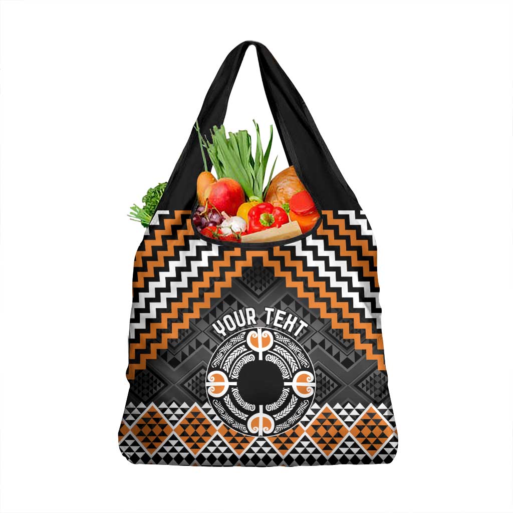 Personalised Aotearoa Niho Taniwha Motif Grocery Bag Gold Style