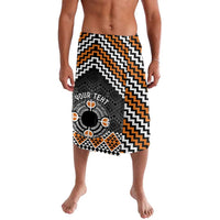 Personalised Aotearoa Niho Taniwha Motif Lavalava Gold Style