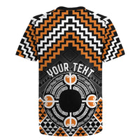 Personalised Aotearoa Niho Taniwha Motif Rugby Jersey Gold Style