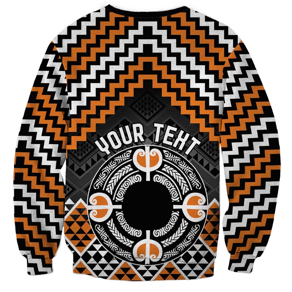 Personalised Aotearoa Niho Taniwha Motif Sweatshirt Gold Style