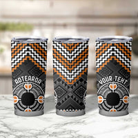 Personalised Aotearoa Niho Taniwha Motif Tumbler Cup Gold Style