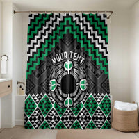 Personalised Aotearoa Niho Taniwha Motif Bathroom Set Green Style - Polynesian Pride