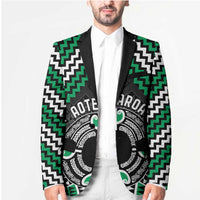 Personalised Aotearoa Niho Taniwha Motif Blazer Green Style - Polynesian Pride
