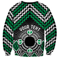 Personalised Aotearoa Niho Taniwha Motif Sweatshirt Green Style