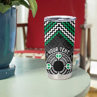 Personalised Aotearoa Niho Taniwha Motif Tumbler Cup Green Style