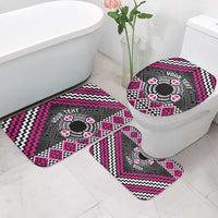 Personalised Aotearoa Niho Taniwha Motif Bathroom Set Pink Style - Polynesian Pride