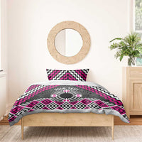 Personalised Aotearoa Niho Taniwha Motif Bedding Set Pink Style