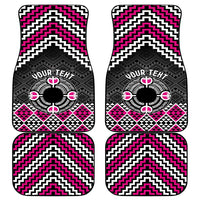 Personalised Aotearoa Niho Taniwha Motif Car Mats Pink Style