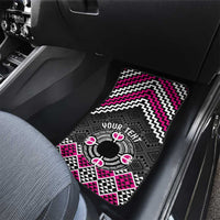 Personalised Aotearoa Niho Taniwha Motif Car Mats Pink Style
