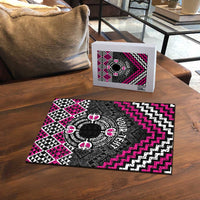 Personalised Aotearoa Niho Taniwha Motif Puzzle Pink Style - Polynesian Pride