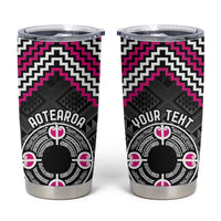 Personalised Aotearoa Niho Taniwha Motif Tumbler Cup Pink Style