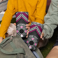 Personalised Aotearoa Niho Taniwha Motif Tumbler Cup Pink Style