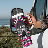 Personalised Aotearoa Niho Taniwha Motif Tumbler With Handle Pink Style