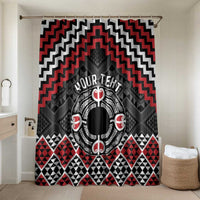 Personalised Aotearoa Niho Taniwha Motif Bathroom Set Red Style - Polynesian Pride