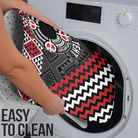 Personalised Aotearoa Niho Taniwha Motif Bathroom Set Red Style - Polynesian Pride