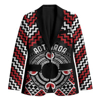 Personalised Aotearoa Niho Taniwha Motif Blazer Red Style - Polynesian Pride