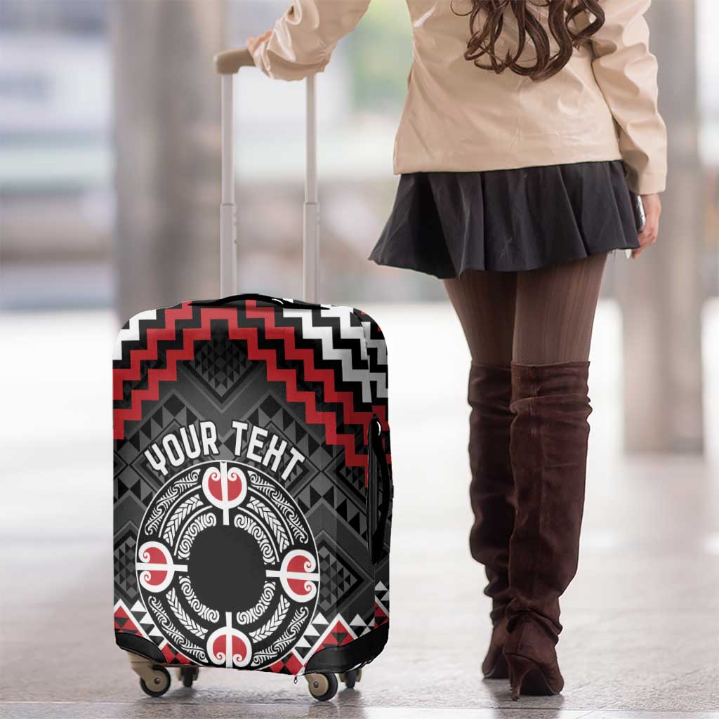 Personalised Aotearoa Niho Taniwha Motif Luggage Cover Red Style