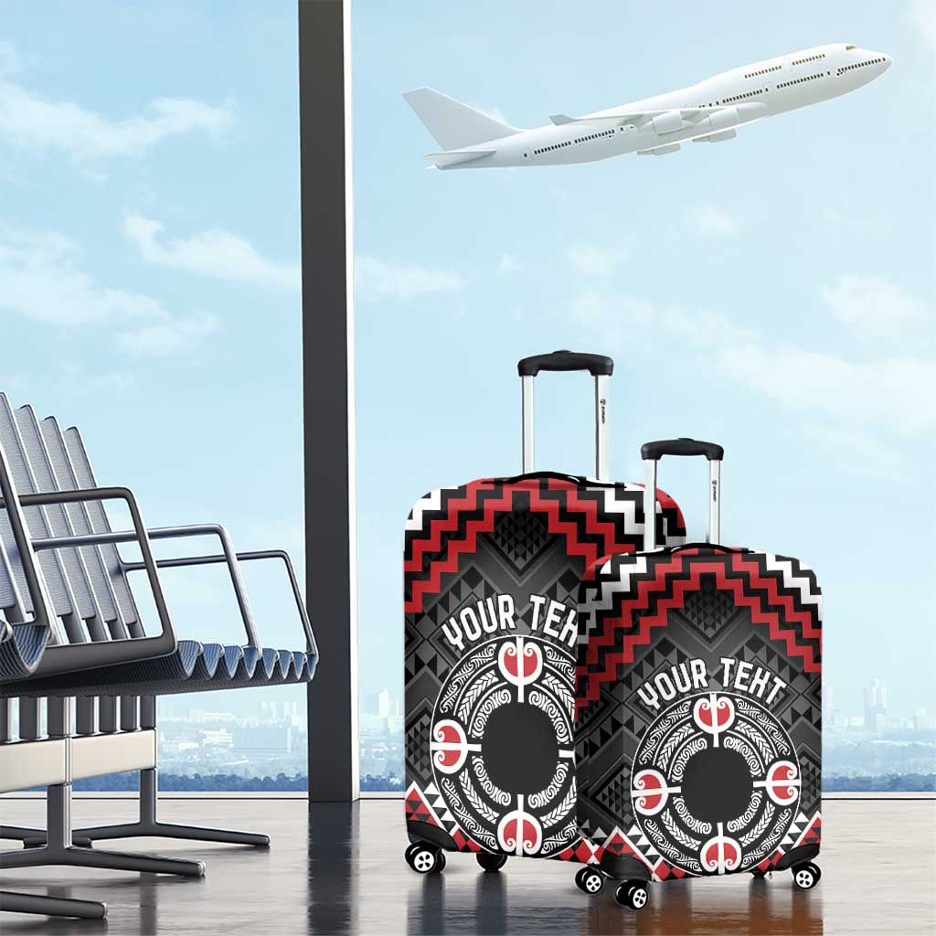 Personalised Aotearoa Niho Taniwha Motif Luggage Cover Red Style