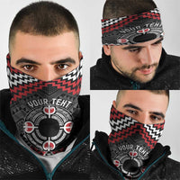 Personalised Aotearoa Niho Taniwha Motif Neck Gaiter Red Style - Polynesian Pride