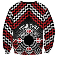 Personalised Aotearoa Niho Taniwha Motif Sweatshirt Red Style