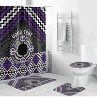 Personalised Aotearoa Niho Taniwha Motif Bathroom Set Violet Style - Polynesian Pride