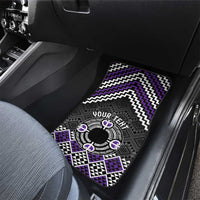Personalised Aotearoa Niho Taniwha Motif Car Mats Violet Style