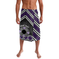 Personalised Aotearoa Niho Taniwha Motif Lavalava Violet Style