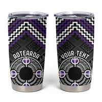 Personalised Aotearoa Niho Taniwha Motif Tumbler Cup Violet Style