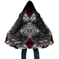 Black Aotearoa Taniko Motif Cloak Vintage Maori New Zealand Tribal Art Pattern - Polynesian Pride