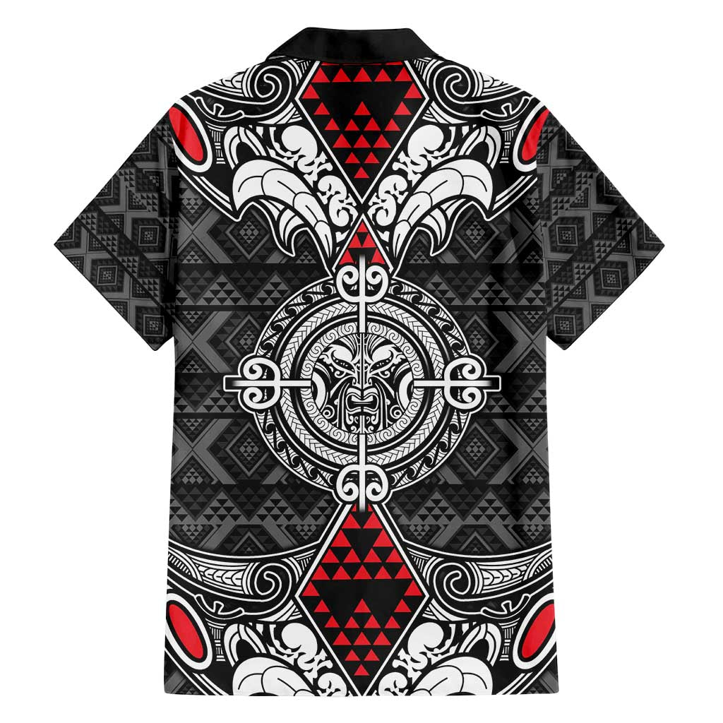 Black Aotearoa Tanilo Motif Family Matching Tank Maxi Dress and Hawaiian Shirt Vintage Maori New Zealand Tribal Art Pattern