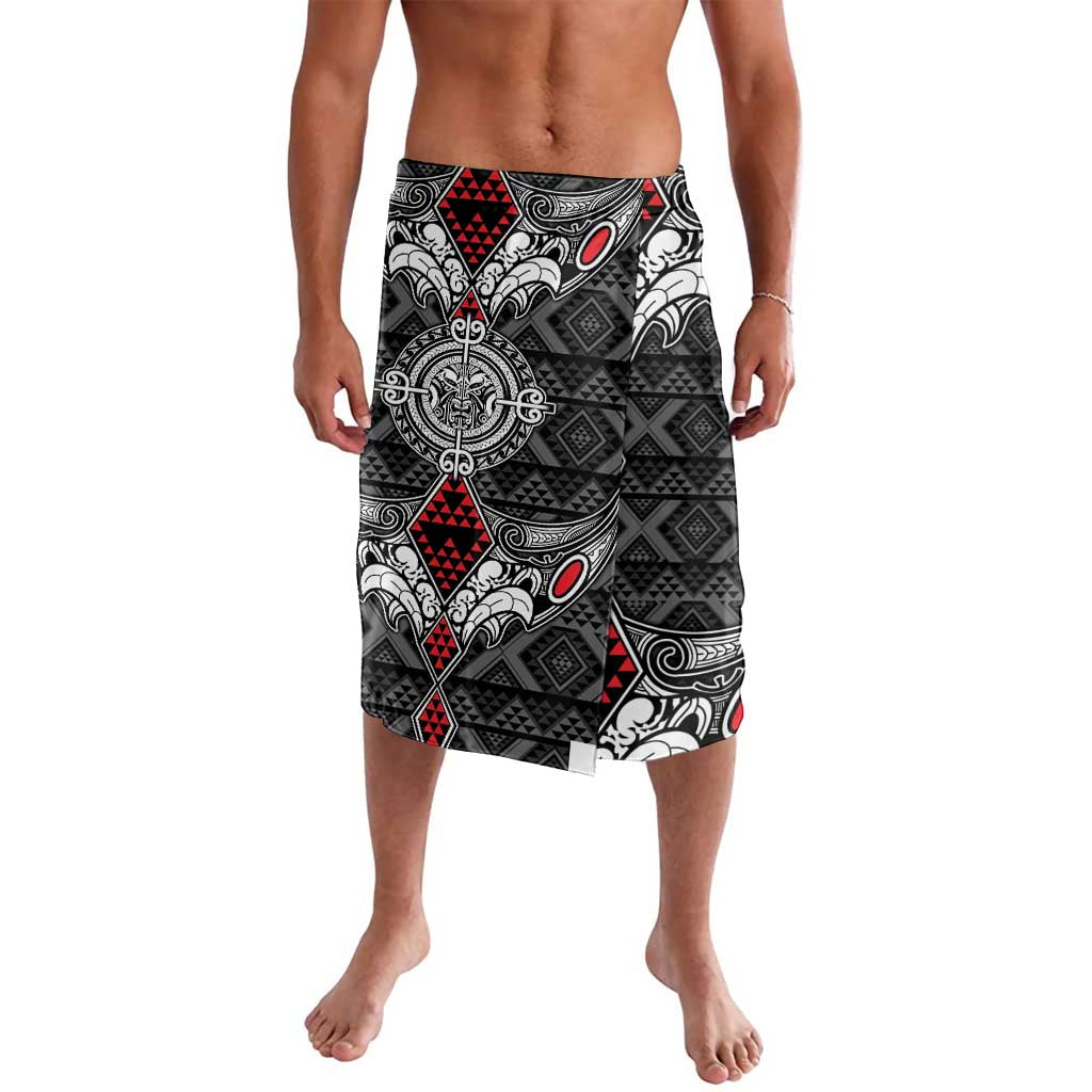 Black Aotearoa Tanilo Motif Lavalava Vintage Maori New Zealand Tribal Art Pattern
