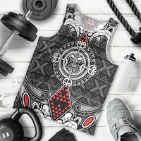 Black Aotearoa Tanilo Motif Men Tank Top Vintage Maori New Zealand Tribal Art Pattern