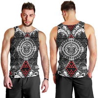 Black Aotearoa Tanilo Motif Men Tank Top Vintage Maori New Zealand Tribal Art Pattern