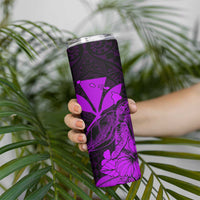 Kakau Polynesian Tribal Hawaiian Turtle Skinny Tumbler with Kanaka Maoli Purple