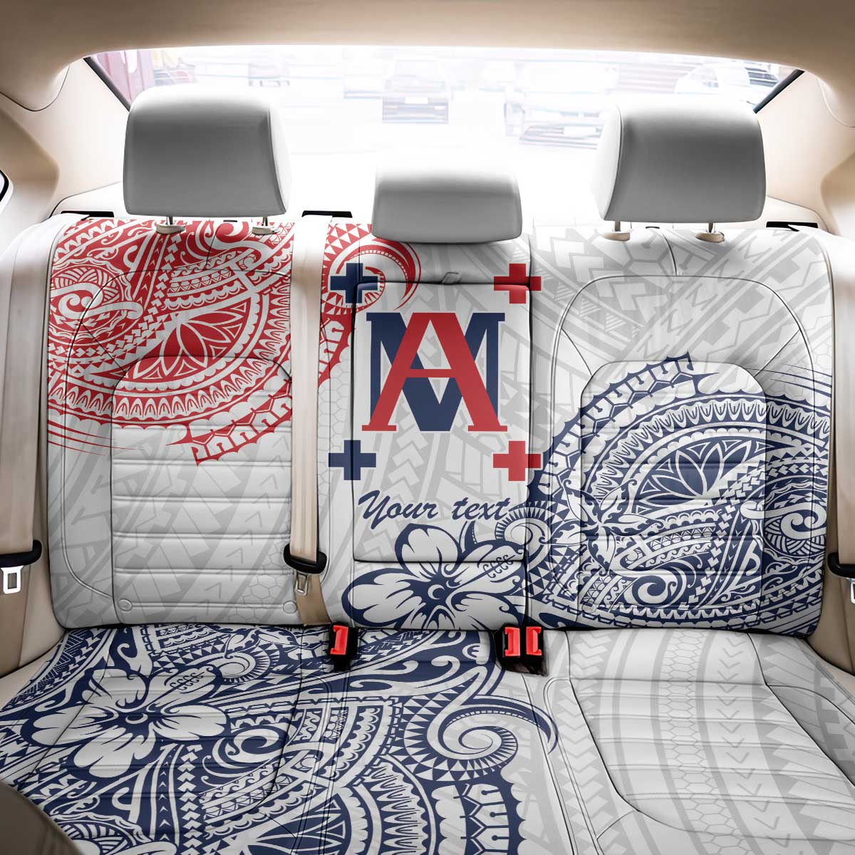 Kingdom of Uvea 1842-1860 Personalized Back Car Seat Cover Wallis and Futuna Polynesian Tribal Pattern
