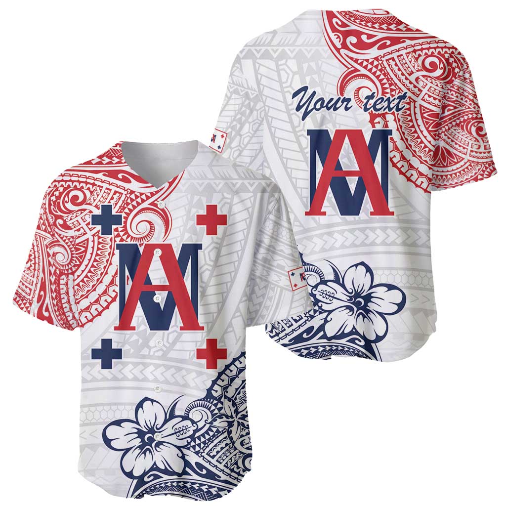 Kingdom of Uvea 1842-1860 Personalized Baseball Jersey Wallis and Futuna Polynesian Tribal Pattern