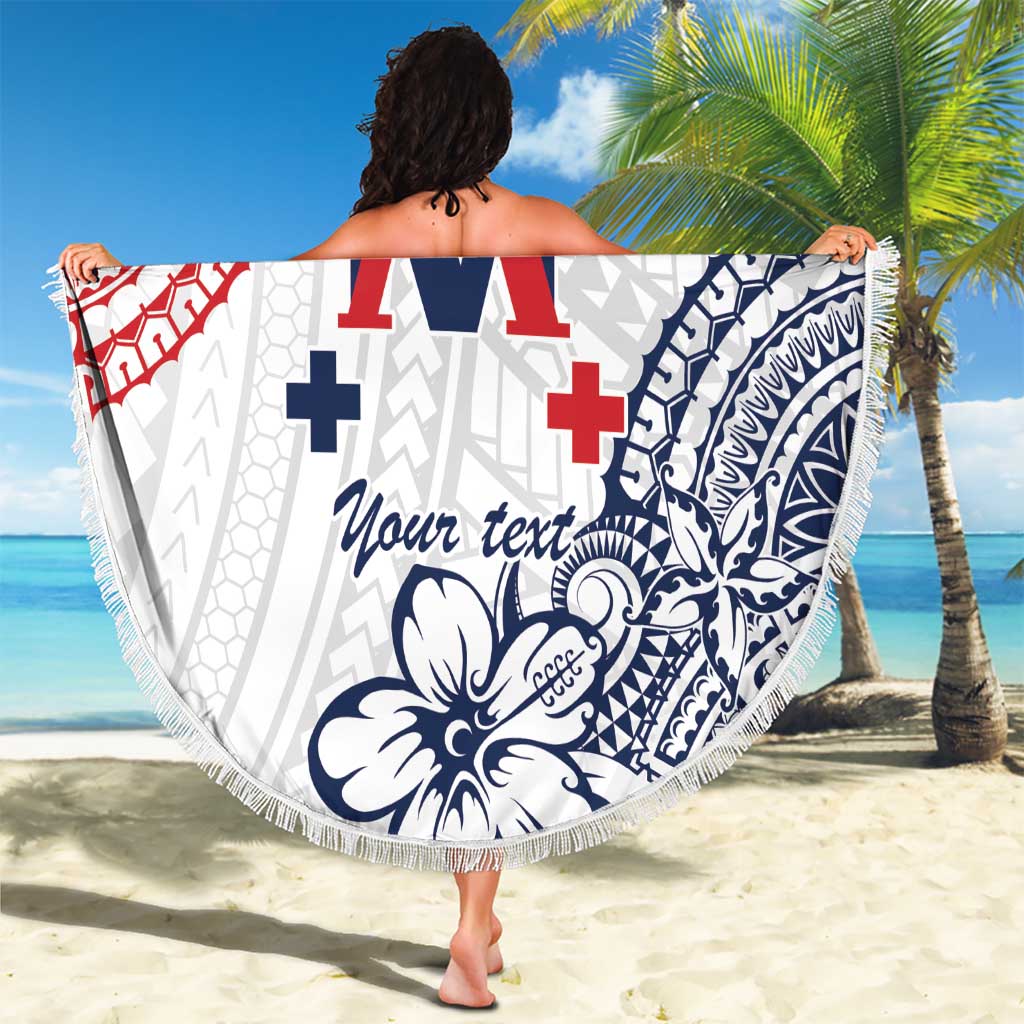 Kingdom of Uvea 1842-1860 Personalized Beach Blanket Wallis and Futuna Polynesian Tribal Pattern
